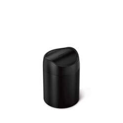 Simplehuman - Kosz na śmieci łazienkowy, 1,5 l, czarny mat
