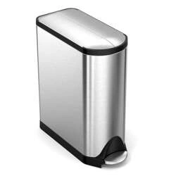 Simplehuman - Kosz na śmieci motylkowy, dwukomorowy, 40 l