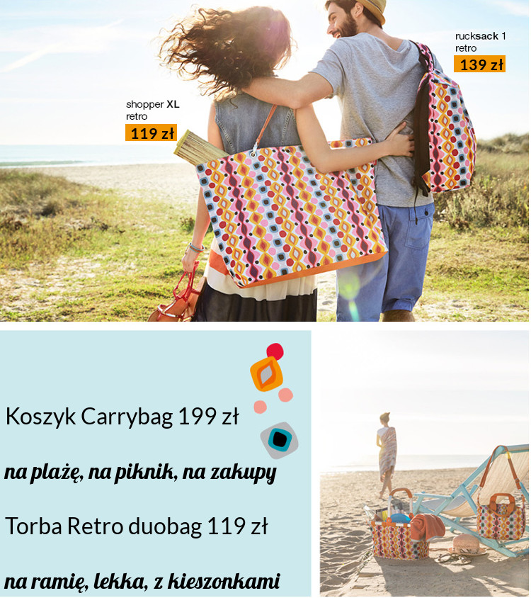 Torby na plaże i na zakupy Retro