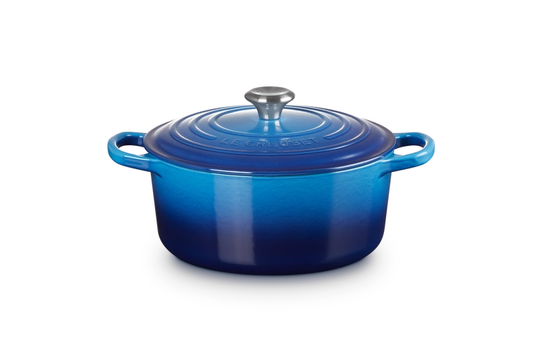 Le Creuset - garnek żeliwny emaliowany Signature 22 cm 3,3 l azure