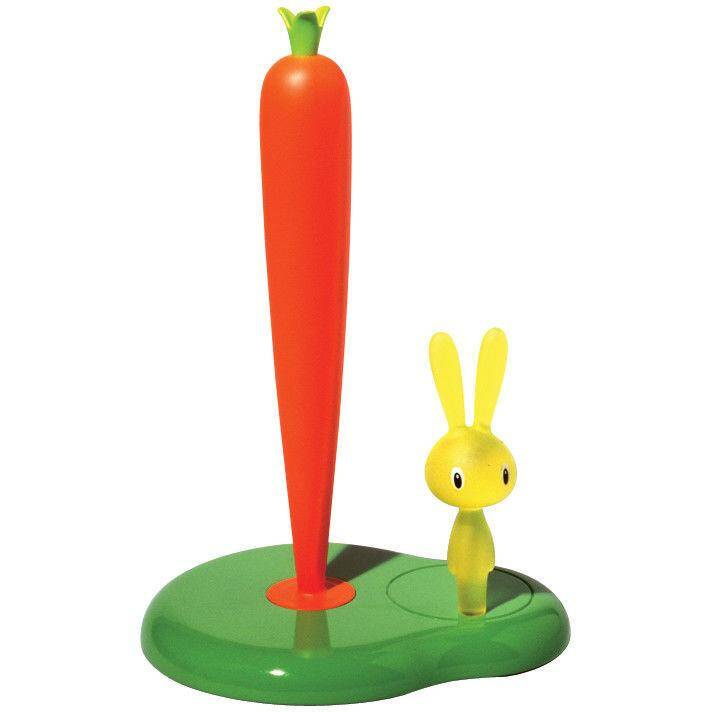 A di Alessi - stojak na ręczniki papierowe, zielony; 29,4 cm BUNNY & CARROT