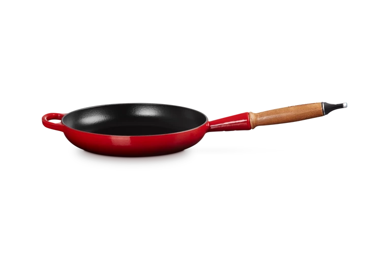 Le Creuset - patelnia żeliwna z drewnianym uchwytem 26 cm  Płomienny