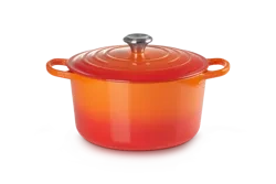 Le Creuset - garnek żeliwny emaliowany Signature okrągła 26 cm 6,3 l płomienna