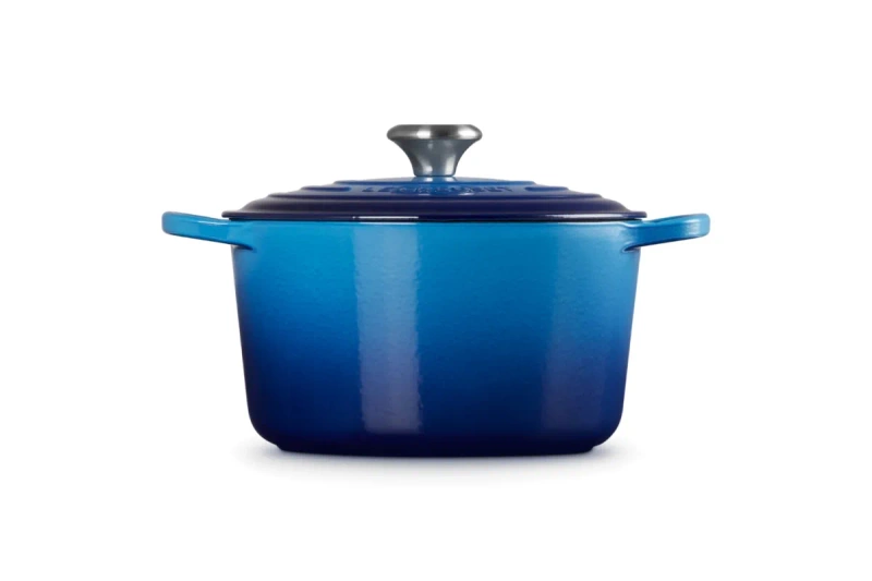 Le Creuset - garnek żeliwny emaliowany Signature okrągła 24 cm 5 l Azure