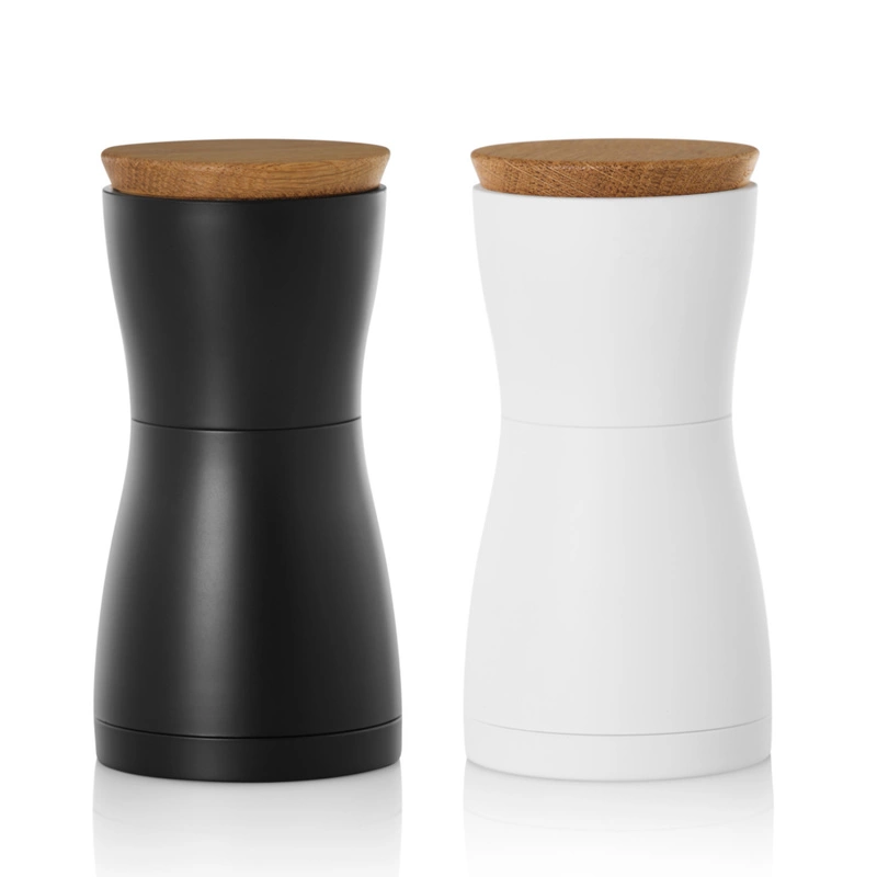 AdHoc - Zestaw młynków do pieprzu i soli TWIN czarno biały