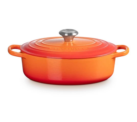 Le Creuset - brytfanna żeliwna emaliowana Signature 27 cm 3,4 l płomienna