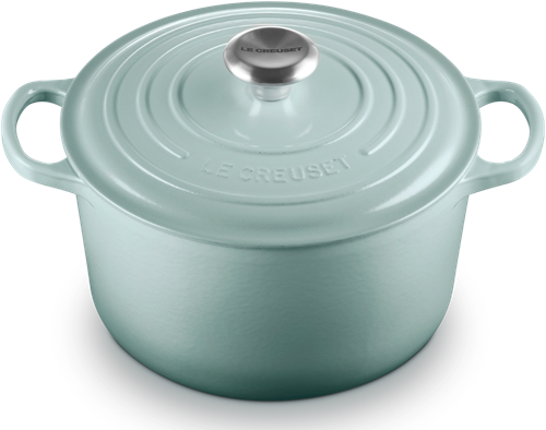 Le Creuset - garnek żeliwny emaliowany Signature okrągła 24 cm 5 l Sea Salt