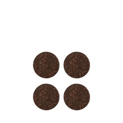 Sagaform - podkładki pod szklanki, 4 szt., korek, śred. 10 cm, ciemnobrązowe Dante