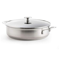 KitchenAid - Patelnia stalowa z powłoką, głęboka z pokrywką 28 cm