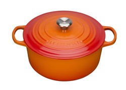 Le Creuset - brytfanna żeliwna emaliowana Signature okrągła 22 cm 3,3 l płomienna