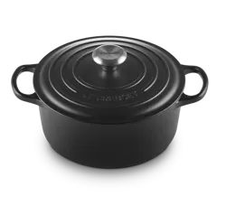 Le Creuset brytfanna żeliwna emaliowana Signature okrągła 24 cm 4,2 l czarna