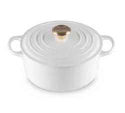 Le Creuset - garnek żeliwny Signature 24 cm 4,2 l biały