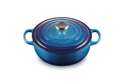 Le Creuset - garnek żeliwny Signature Saute lazur 3,4 l 24 cm