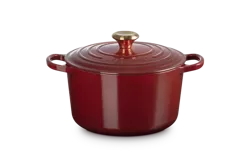 Le Creuset - garnek żeliwny emaliowany Signature okrągła 24 cm 5 l garnet