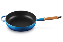 Le Creuset - głęboka patelnia żeliwna lazur Sauté 28 cm