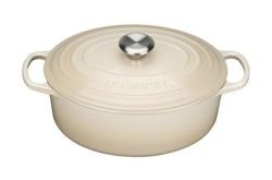 LeCreuset - brytfanna żeliwna emaliowana Signature 27 cm 4,1 l kremowa