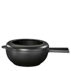 Spring - garnek do fondue serowego, śred. 20 x 10,5 cm, 2,0 l, żeliwo, czarny