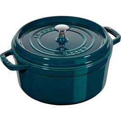 Staub - garnek żeliwny okrągły 6.7 ltr morski La Cocotte