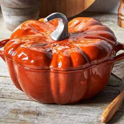 Staub - garnek żeliwny okrągły dynia 3.45 l cynamonowy Special Cocotte Pumpkin