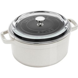 Staub - garnek żeliwny ze szklaną pokrywką 3.8 l truflowy La Cocotte