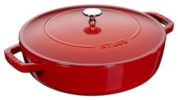 Staub - głęboka patelnia żeliwna Chistera czerwona 24 cm