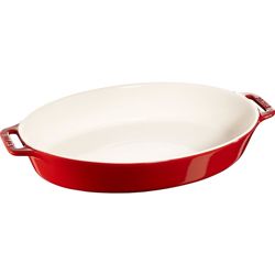 Staub - owalny półmisek ceramiczny 4 l czerwony 37cm