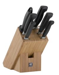 Zwilling - zestaw noży kuchennych w bloku Four Star 5 noży, stalka i blok
