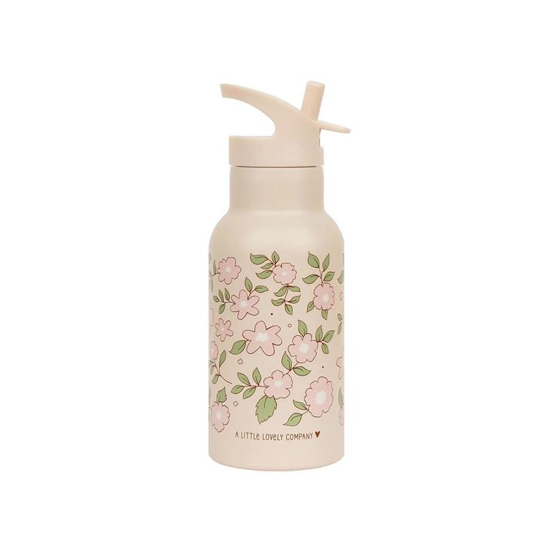 A Little Lovely Company - Kubek ze słomką dla dzieci BLOSSOMS PINK 350 ml