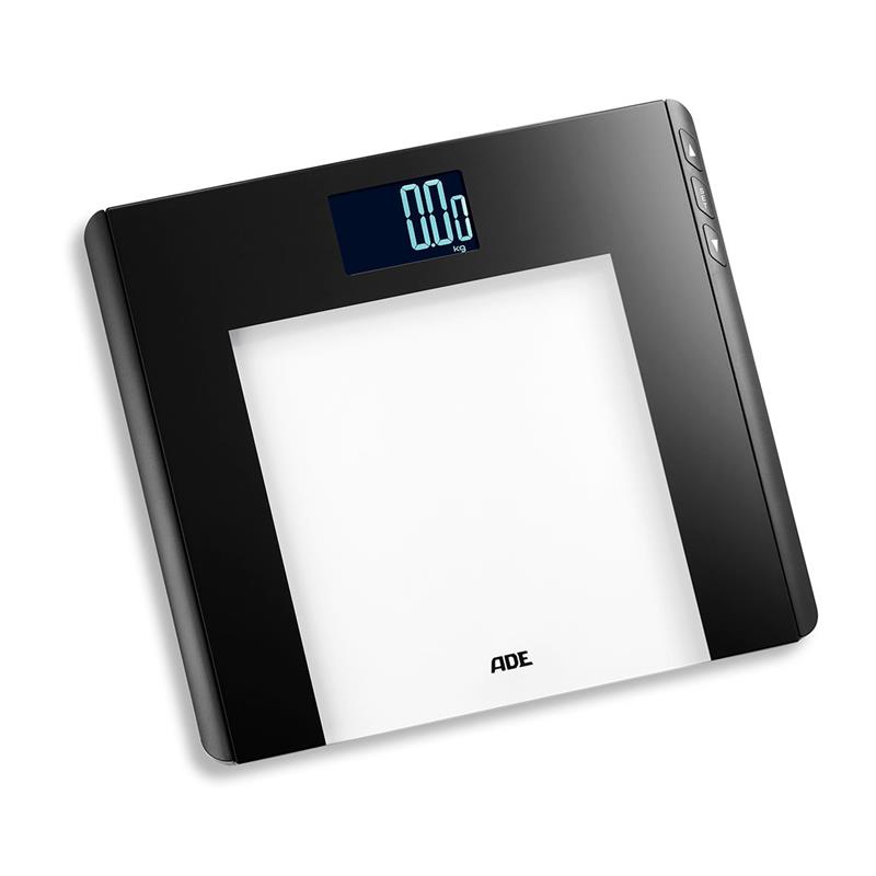 ADE - waga łazienkowa obliczająca BMI, do 180 kg, 33 x 30 cm, czarna Linette