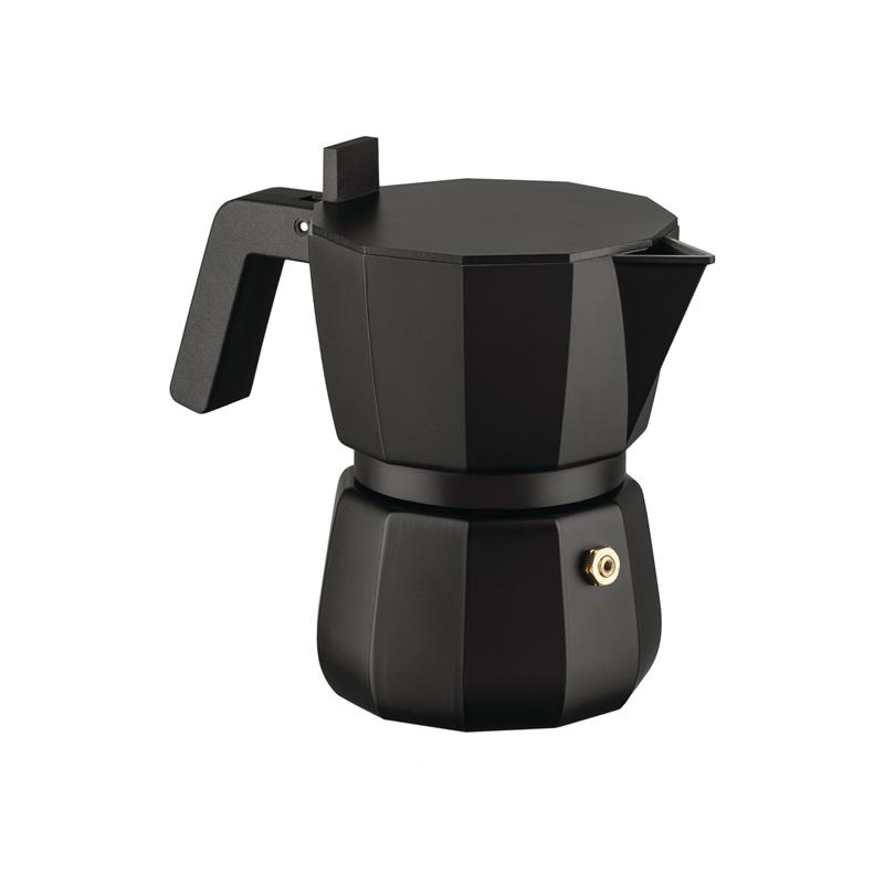 Alessi - zaparzacz do espresso, na 3 filiżanki, czarny MOKA