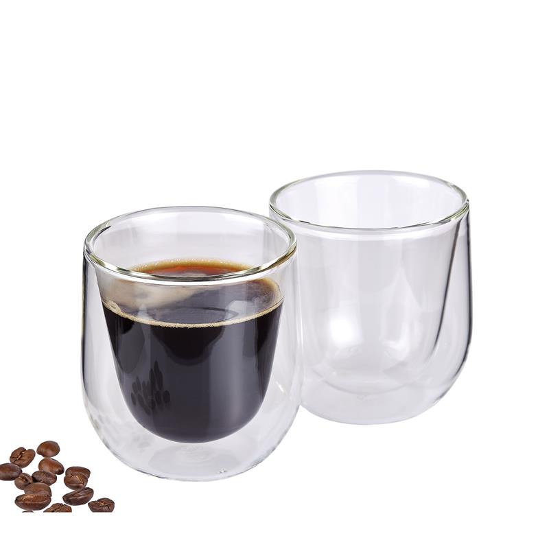 Cilio - 2 szklanki do kawy, podwójne ścianki, 0,15 l, śred. 9 x 9 cm Verona