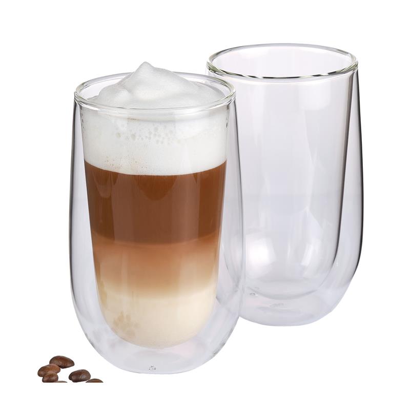 Cilio - 2 szklanki do latte macchiato, podwójne ścianki, 0,35 l, śred. 9 x 14 cm Verona
