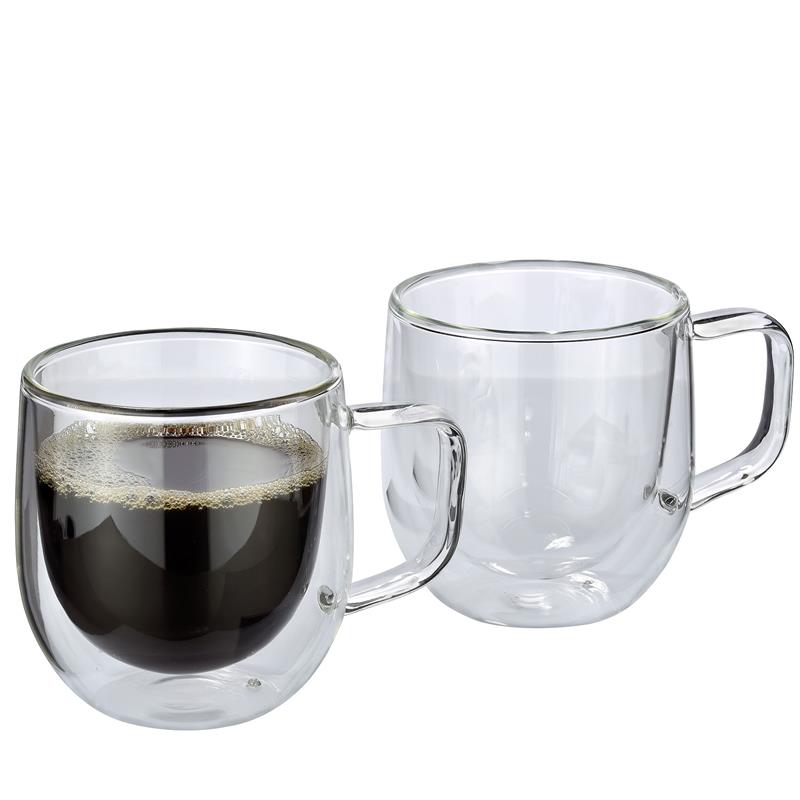 Cilio - szklanki do kawy, 2 szt., szkło borokrzemowe, 0,2 l, śred. 8 x 9 cm Veneto