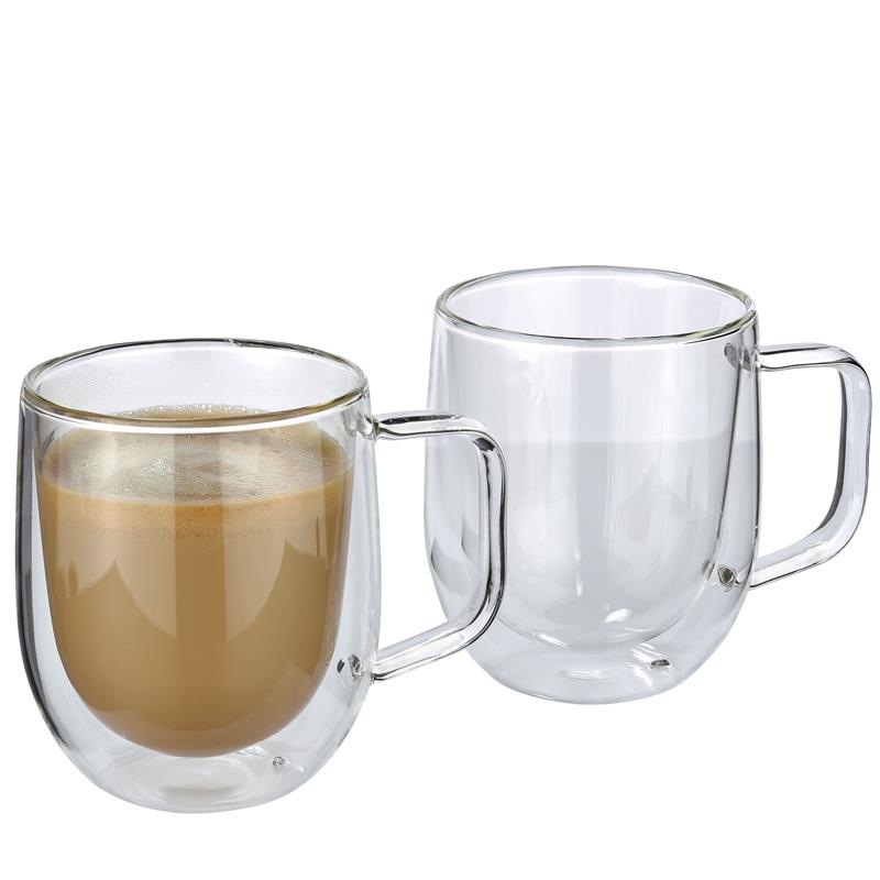 Cilio - szklanki do kawy z mlekiem, 2 szt., szkło borokrzemowe, 0,25 l, śred. 8,5 x 10 cm Veneto