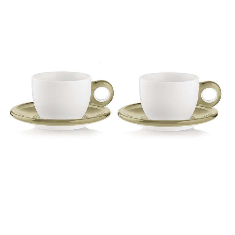 Guzzini - zestaw 2 CAPPUCCINO CUPS WITH SAUCERS