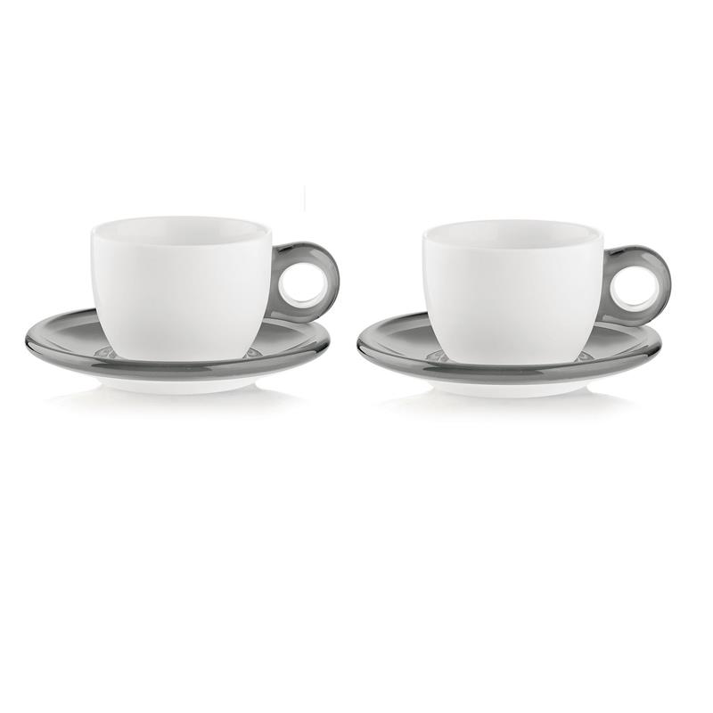 Guzzini - zestaw 2 CAPPUCCINO CUPS WITH SAUCERS