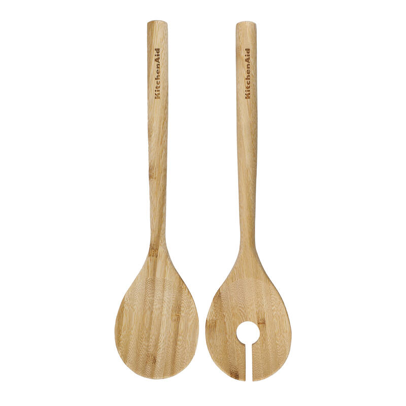 KitchenAid Culinary Tools - drewniane sztućce do sałaty CLASSIC Bamboo