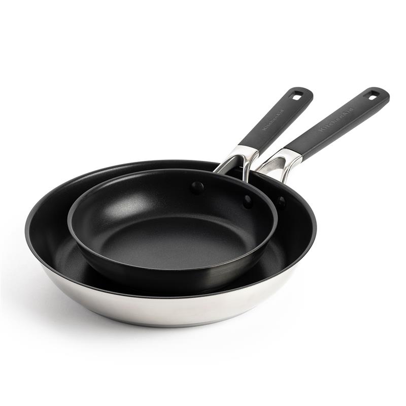 KitchenAid - Patelnie stalowe z powłoką 20 + 28 cm Classic