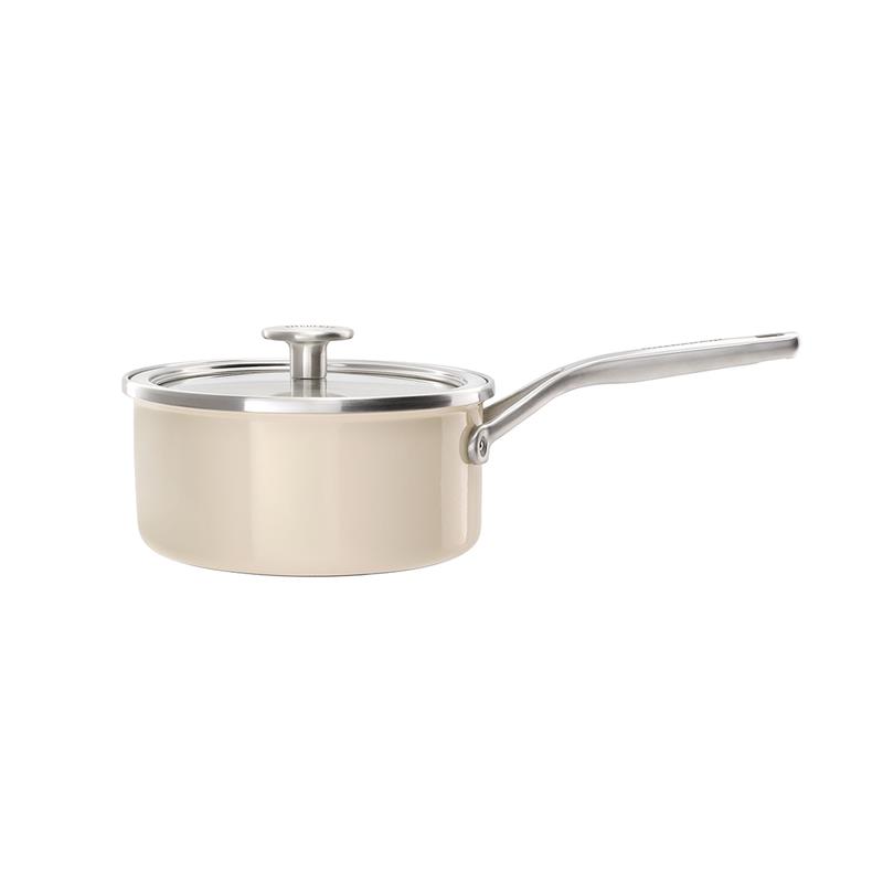 KitchenAid - Rondel emaliowany 1,3L 16 cm kremowy