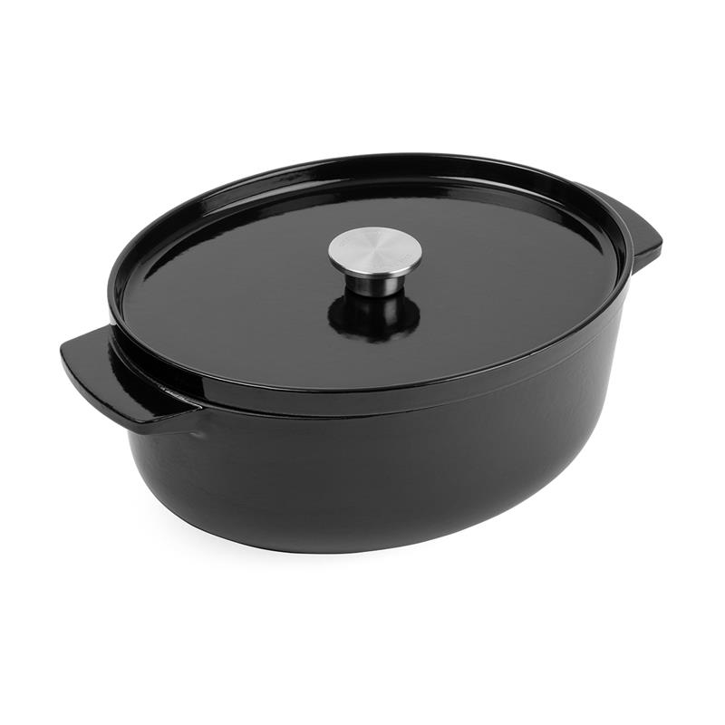 KitchenAid - garnek żeliwny owalny 5,6L Onyx Black