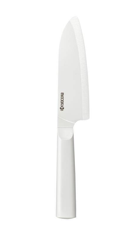 Kyocera - Nóż Santoku 14cm. biały uchwyt, Chowa