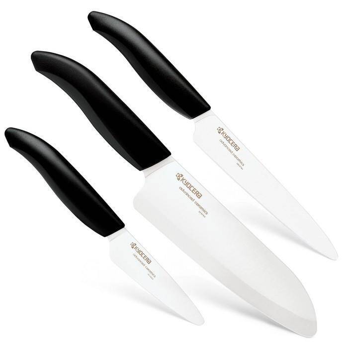 Kyocera - Zestaw 3 noży kuchennych 7,5+12,5+16cm. Gen
