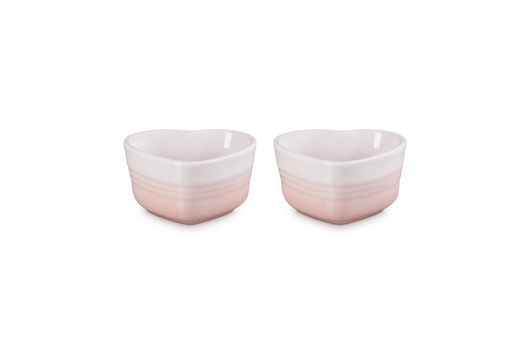 Le Creuset - Zestaw 2 Foremek Serce 300 ml Shell Pink 