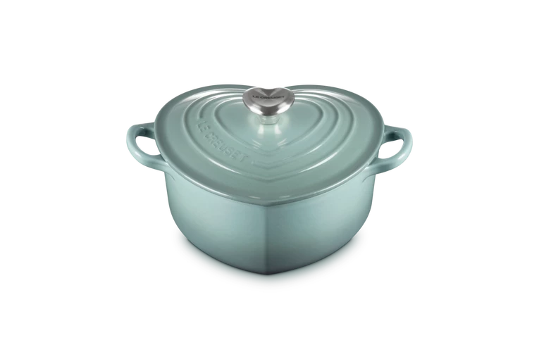 Le Creuset - brytfanna w kształcie serca 20 cm Sea Salt