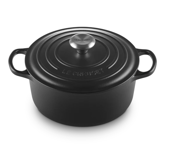 Le Creuset brytfanna żeliwna emaliowana Signature okrągła 24 cm 4,2 l czarna