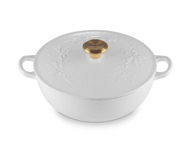 Le Creuset - garnek żeliwny La Marmite Holly Tradition 26 cm Cotton