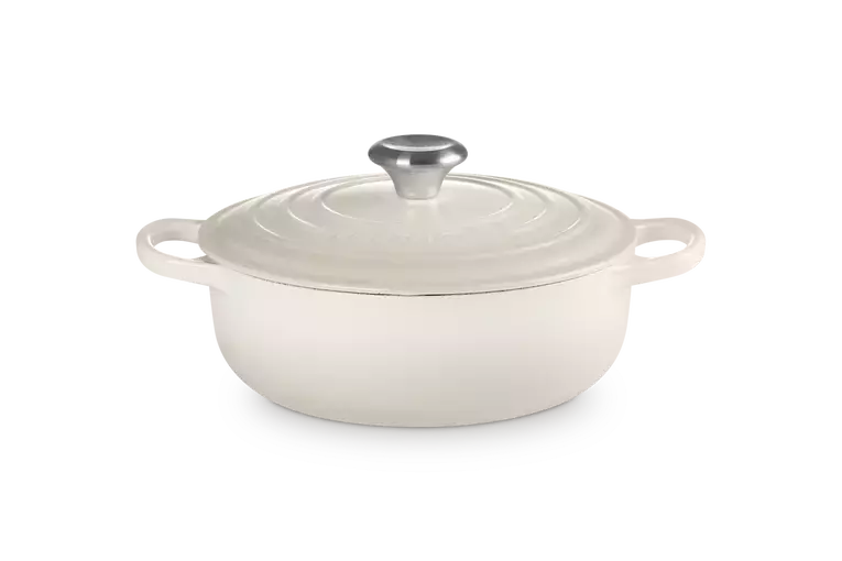 Le Creuset - garnek żeliwny Saute Signature meringue 3,4 l 24 cm