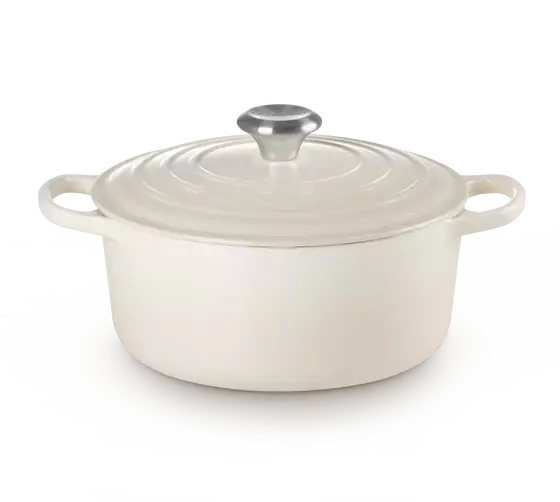 Le Creuset - garnek żeliwny Signature 20 cm 2,4 l meringue