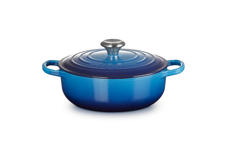 Le Creuset - garnek żeliwny Signature Saute lazur 3,4 l 24 cm