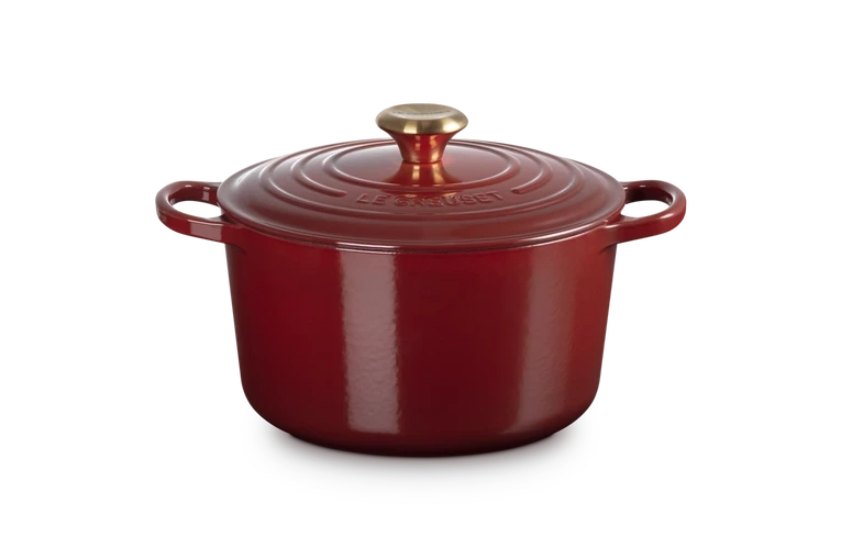 Le Creuset - garnek żeliwny emaliowany Signature okrągła 24 cm 5 l garnet